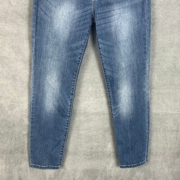 Judy Blue Jeans Womens 9/29 Blue Relaxed Fit Skinny Stretch Pockets Cropped - Picture 3 of 13